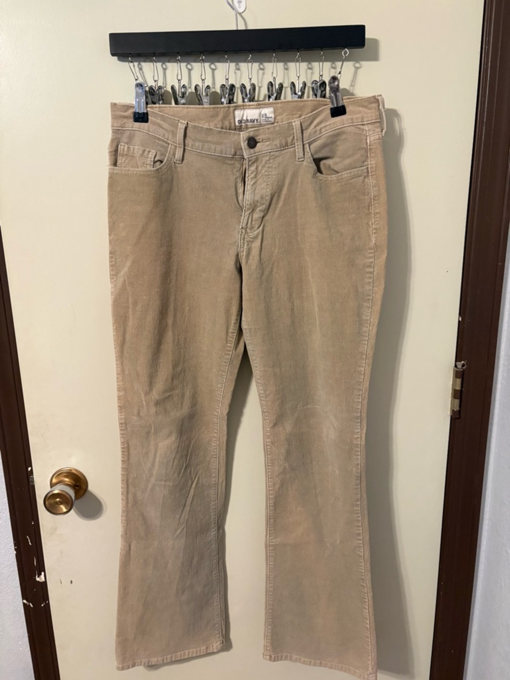 Old Navy Tan Corduroy Mid-Rise Bootcut Pants Size 8